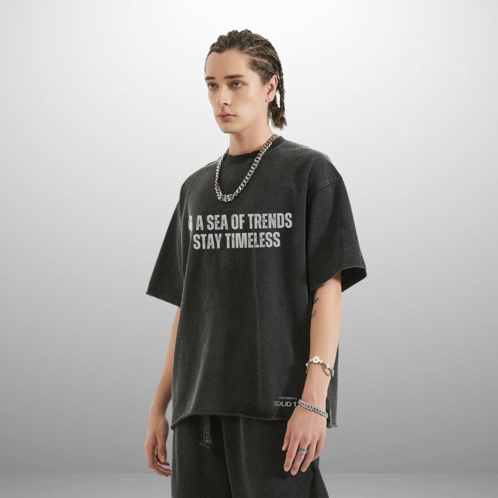 TREND TEE RAW HEM BLACK