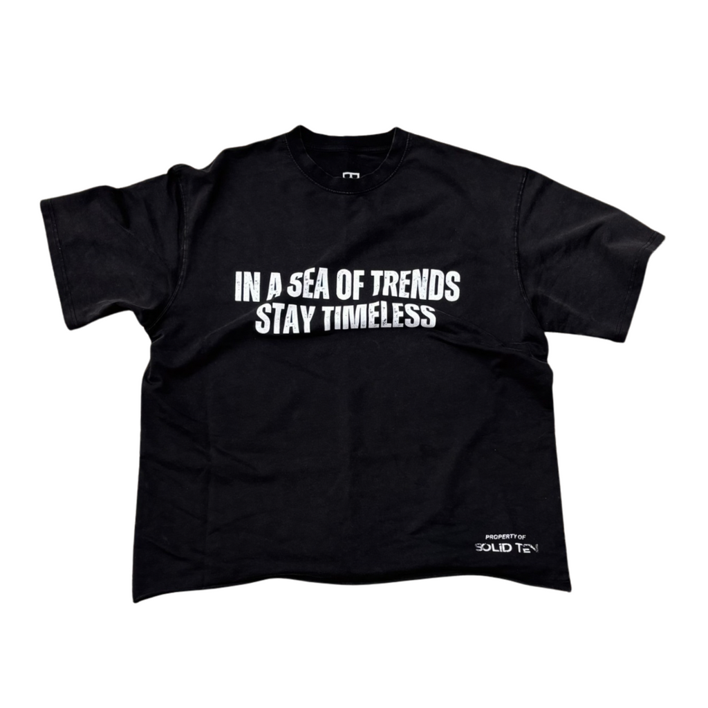 TREND TEE RAW HEM BLACK
