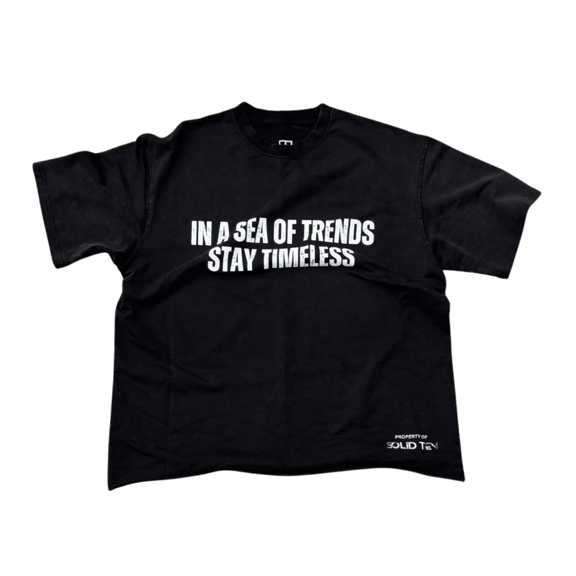 TREND TEE RAW HEM BLACK