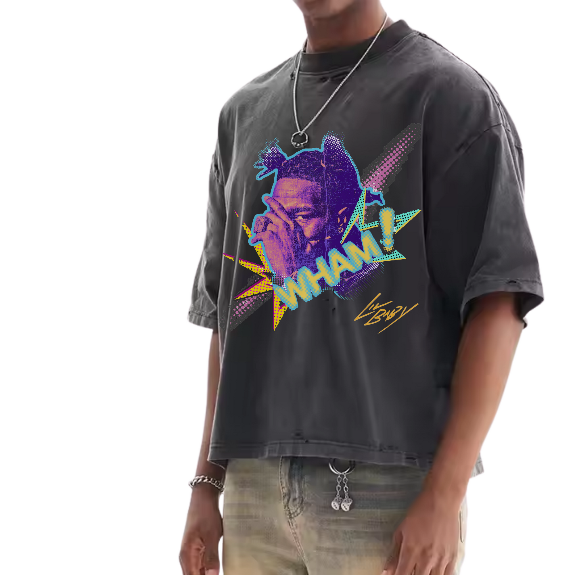 CELEBRITY 90s VINTAGE BOXY TEE- LIL BABY